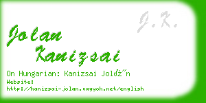 jolan kanizsai business card